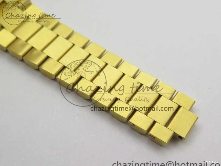 MiroTime 0408 Versatile Daydate 278288 31mm YG EWF Best Edition Green Malachite Dial Crystal Markers on YG President Bracelet ETA 2606